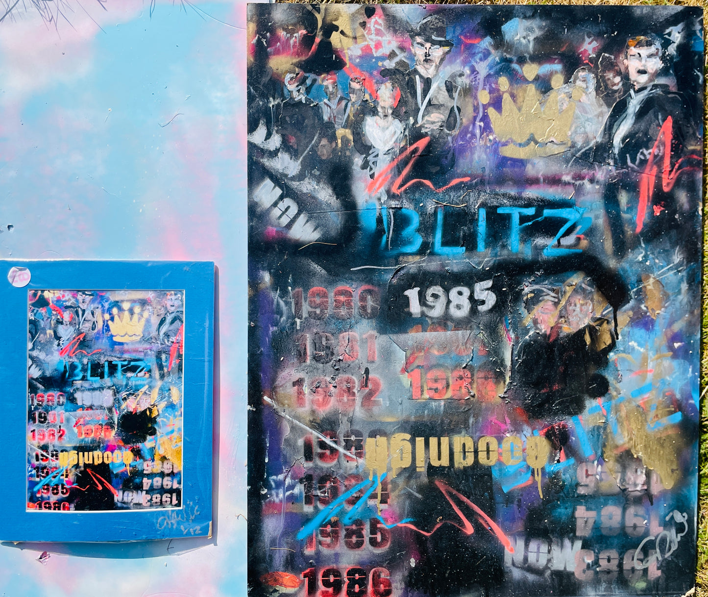 When They Were Young - Blitz Club 1980-1986 Original 40x30 inch Painting - Blitz Kids New Romantic Art