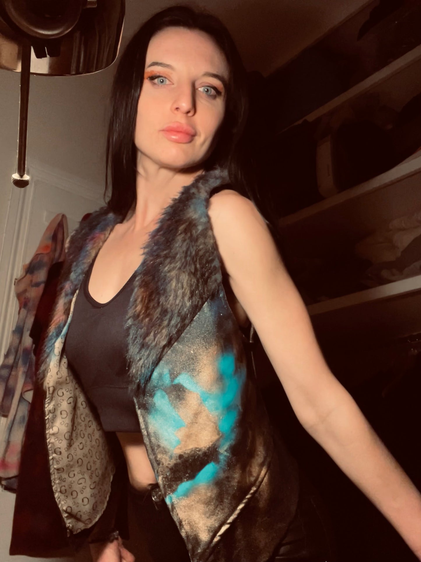 Leather waistcoat upcycle
