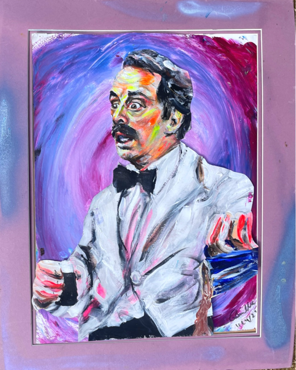 Original painting of Manuel from Fawlty Towers by Georgina Baillie