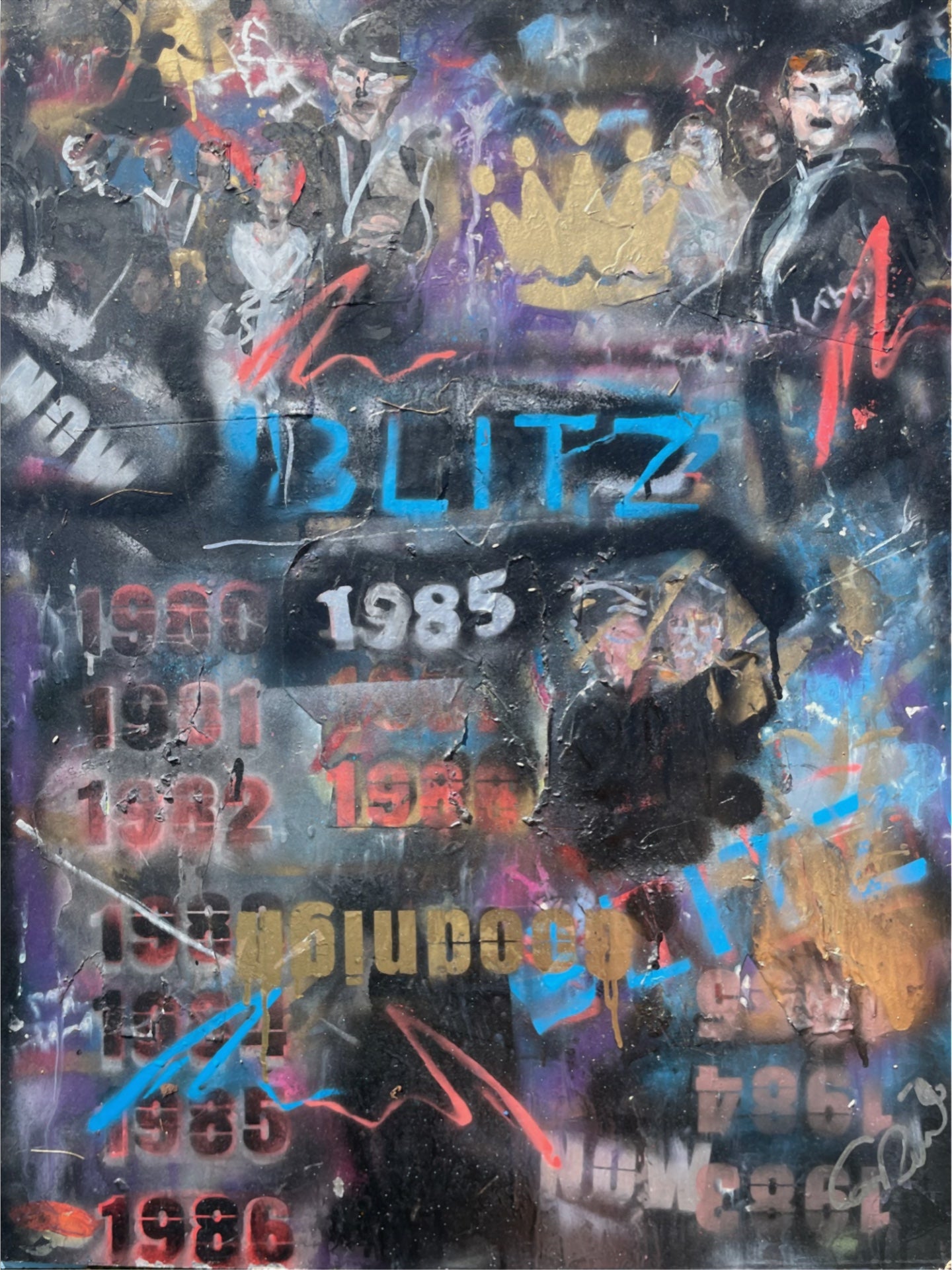 k your painting photo > Add alt text > type: Blitz Club 1980-1986 original painting When They Were Young 40x30
